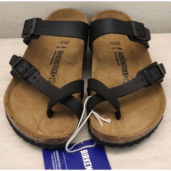 Birkenstock 1015555 Kids Sz EUR 33 US Ladies 2N Black Mayari Birko-Flor Sandals - Picture 12 of 16